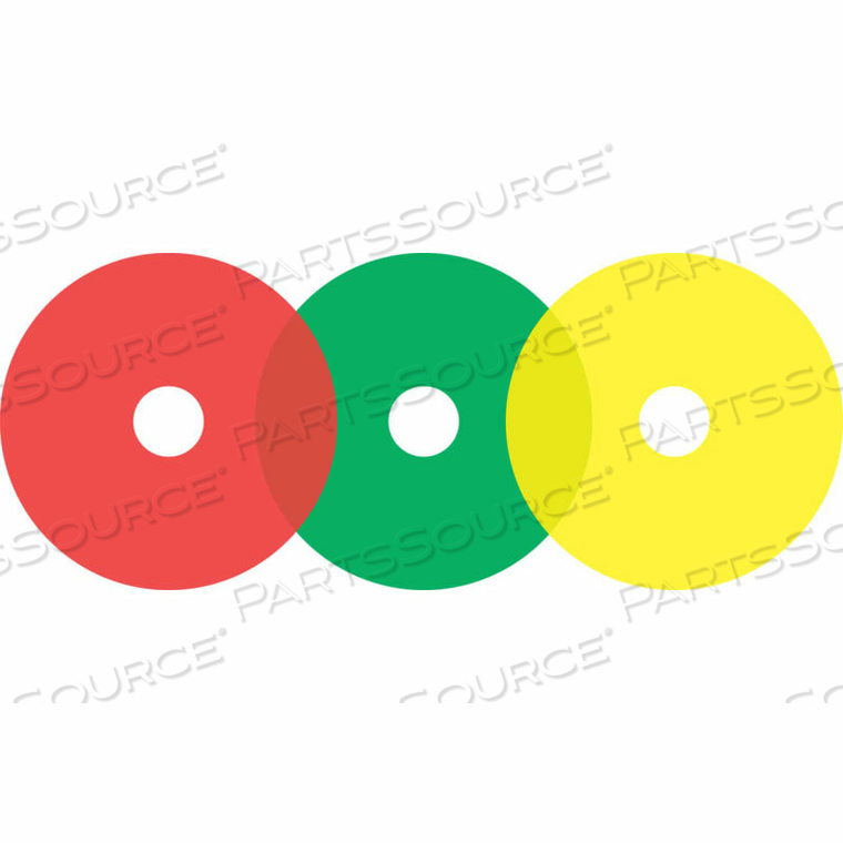 GAUGE MARKING DECAL, 4", 4/SHEET, YELLOW by Accuform Manufacturing, Inc.