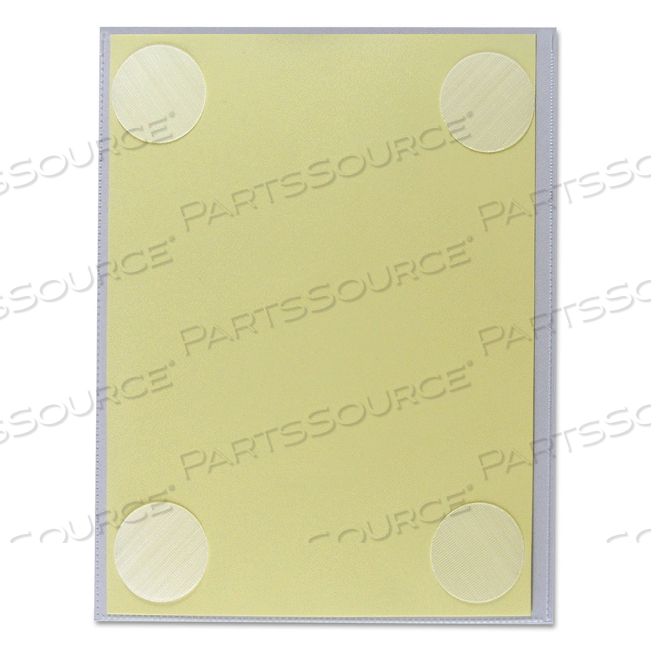 CUBICLE KEEPERS HOOK AND LOOP-BACKED DISPLAY, 9.2 X 11.41, VELCRO MOUNT, CLEAR by C-Line