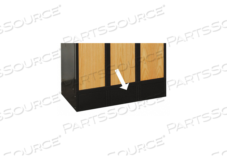LOCKER FRONT BASE W 12 IN H 6 IN BLACK by Hallowell