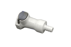 HIGH FLOW VALVE COUPLING BODY, MALE, POLYSULFONE, 3/8 IN ID, 8.6 BAR by Colder Products Company
