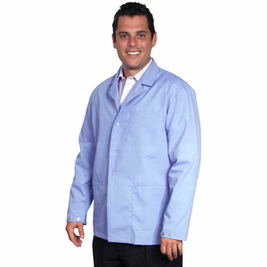 UNISEX MICROSTAT ESD SHORT COAT, BLUE, 4XL by Superior Surgical, LLC