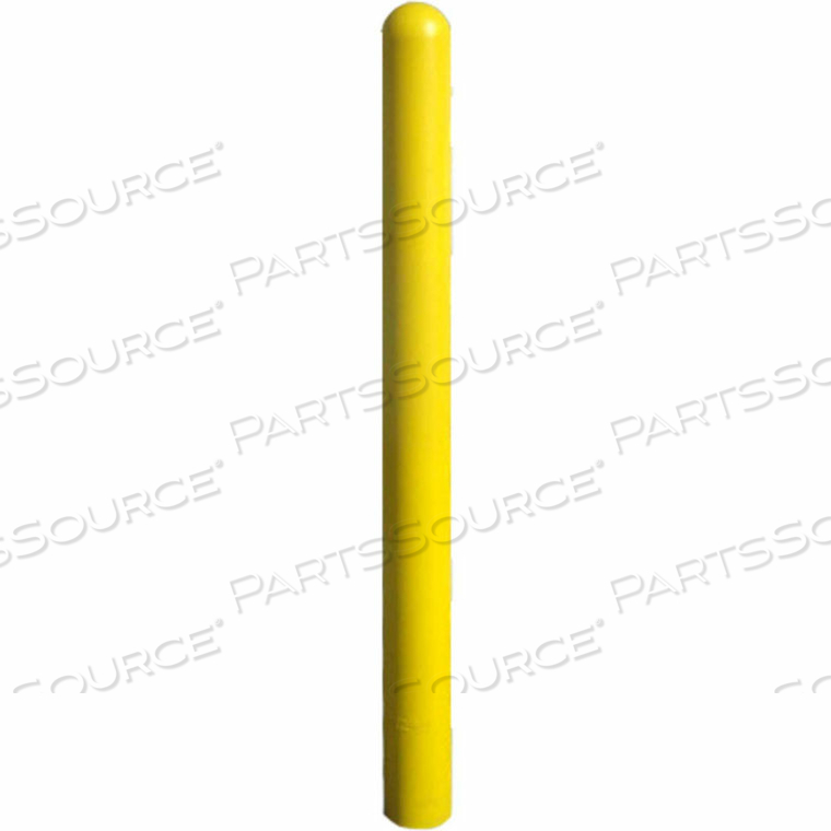 SMOOTH BOLLARD POST SLEEVE, 3" HDPE DOME TOP, YELLOW by Ideal Shield