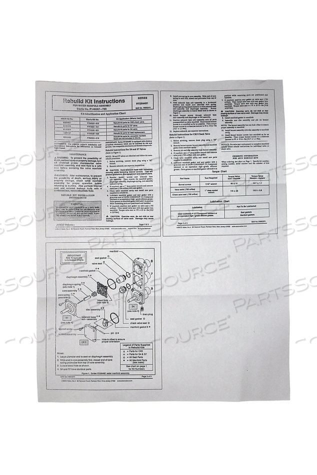WATER MANIFOLD CHECK VALVES REPAIR KIT by STERIS Corporation WATER MANIFOLD CHECK VALVES REPAIR KIT by STERIS Corporation