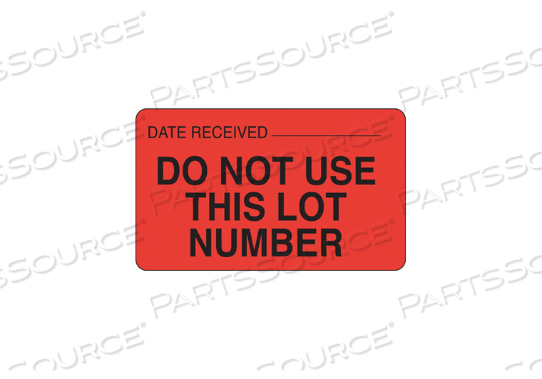 LABEL 1-1/2 IN H 2-1/2 IN W PK1000 by Roll Products