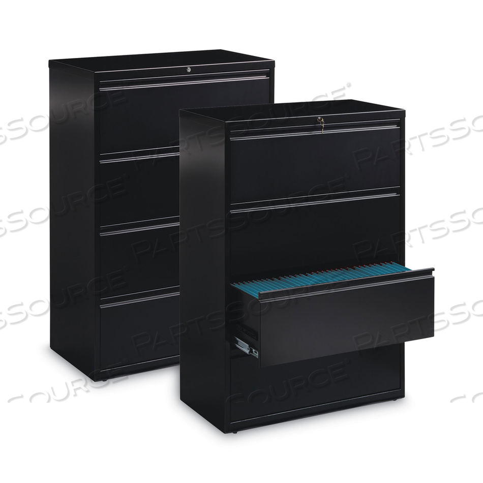 HL10000 SERIES LATERAL FILE 36" WIDE 4-DRAWER - BLACK by Hirsh HL10000 SERIES LATERAL FILE 36" WIDE 4-DRAWER - BLACK by Hirsh