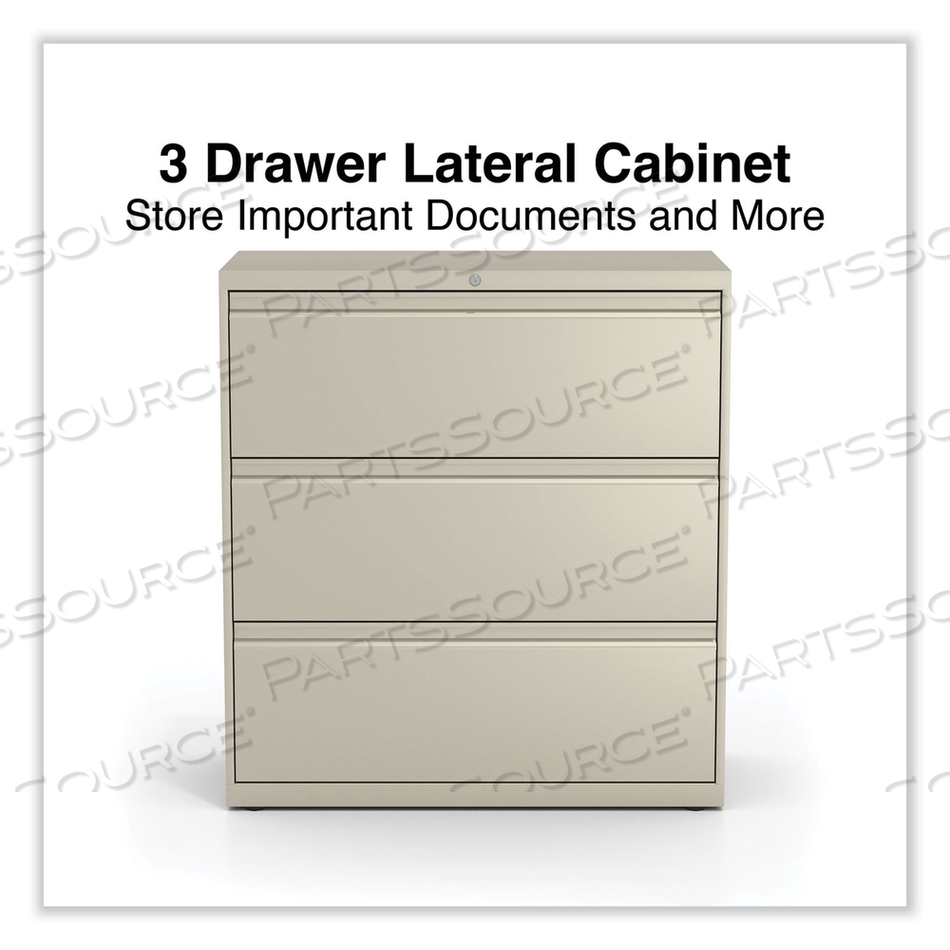 LATERAL FILE, 3 LEGAL/LETTER/A4/A5-SIZE FILE DRAWERS, PUTTY, 36" X 18.63" X 40.25" by Alera
