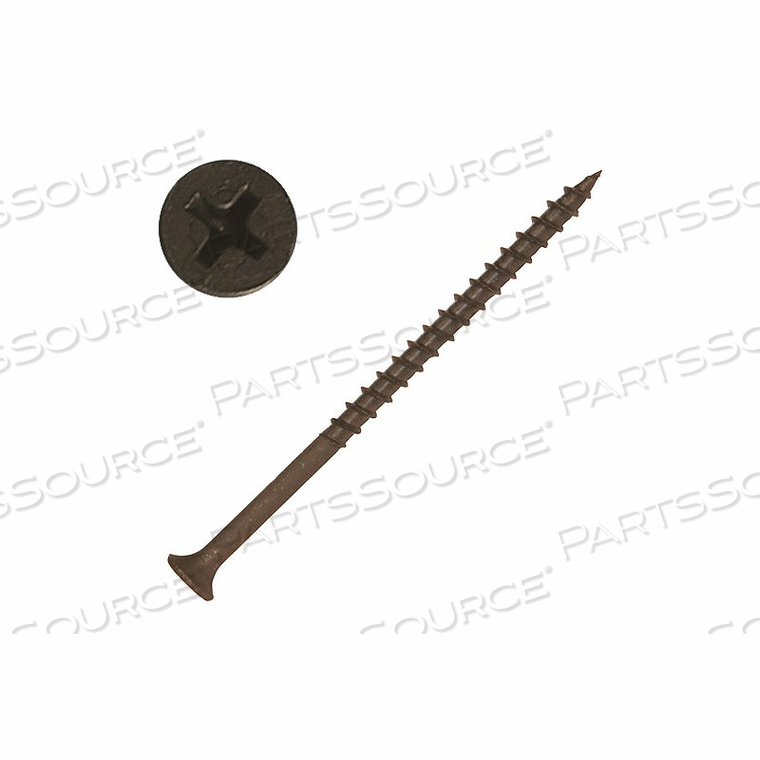 #8 X 3" PHILLIPS BUGLE HEAD DRYWALL SCREW - STEEL - PARTIAL THREAD - COARSE - PKG OF 2500 by Screw Products, Inc.