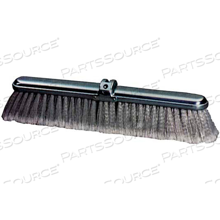 MILWAUKEE DUSTLESS 18"W PUSH BROOM HEAD WITH FLAGGED TIP FINE STYRENE BRISTLES AND STEEL FRAME by Gordon Brush Mfg. Co., Inc.