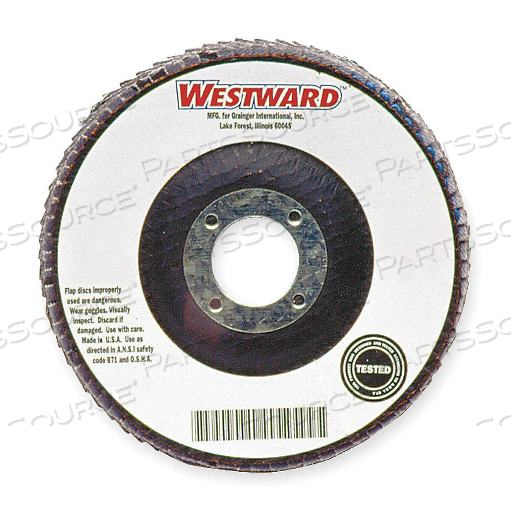 FLAP DISC, TYPE 27, 4 IN X 5/8 IN, ZIRCONIA ALUMINA, 120 GRIT, FIBERGLASS BK, XC1176 by Approved Vendor FLAP DISC, TYPE 27, 4 IN X 5/8 IN, ZIRCONIA ALUMINA, 120 GRIT, FIBERGLASS BK, XC1176 by Approved Vendor