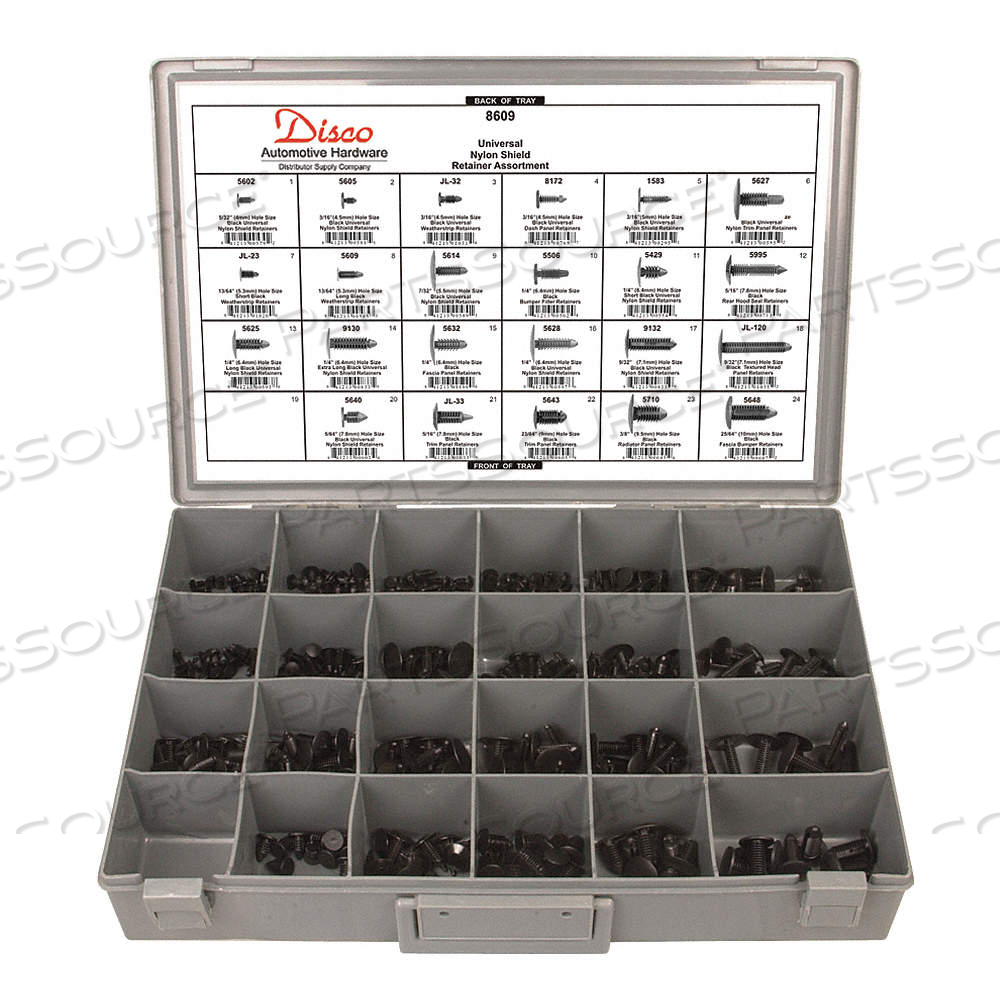 UNIVERSAL SHIELD RETAINER ASSORTMENT, 311 PIECES by Approved Vendor