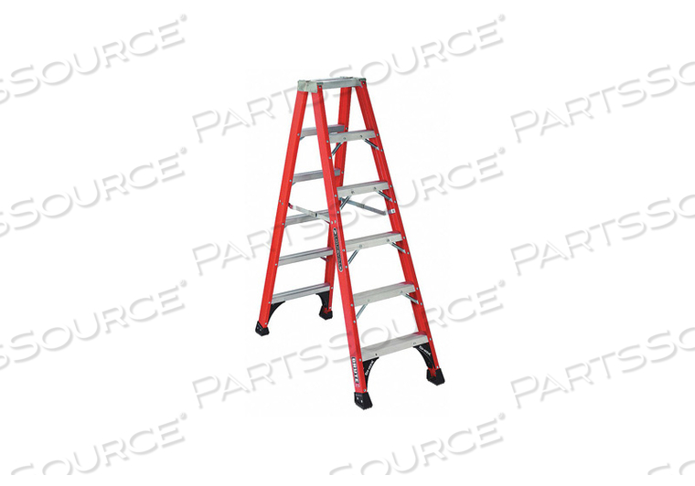 TWIN STEPLADDER FBRGLS IAA 6FT FM1400HD by Louisville TWIN STEPLADDER FBRGLS IAA 6FT FM1400HD by Louisville