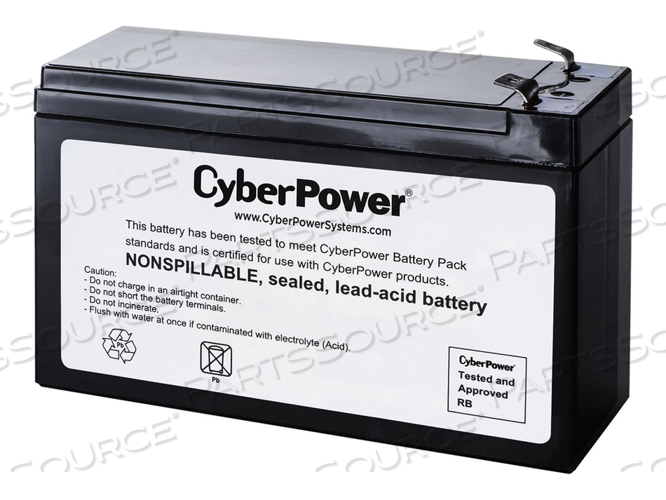 RB1280A, UPS BATTERY, 1 X BATTERY, LEAD ACID, 8 AH, FOR CP800AVR/BF800, CP825LCD, INTELLIGENT LCD BRG850AVRLCD by CyberPower