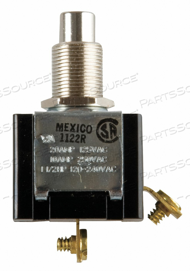 MINIATURE PUSH BUTTON SWITCH 20A @ 125V by Carling Technologies