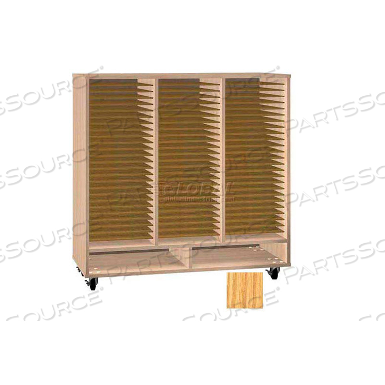 FS SERIES - 75 OPEN FOLIO MUSIC STORAGE CABINET - OAK COLOR by Ironwood Manufacturing Inc