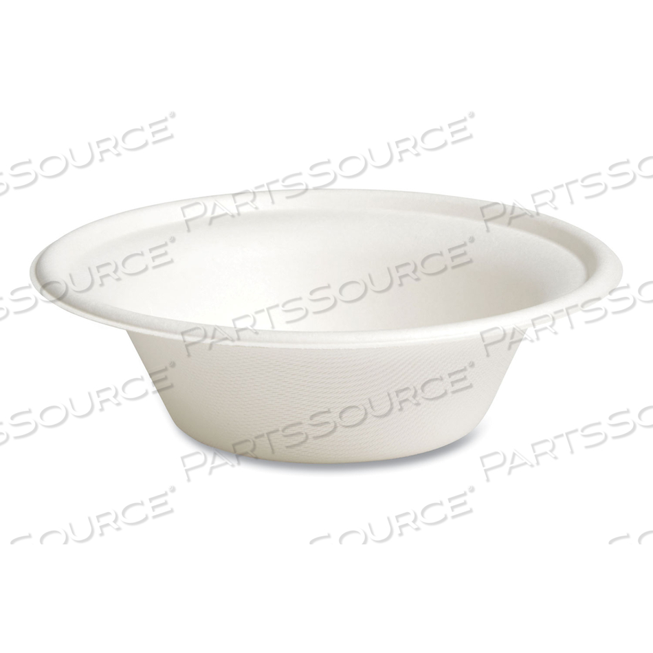 COMPOSTABLE PAPER BOWLS, BAGASSE, 12 OZ, WHITE, 125/PACK 