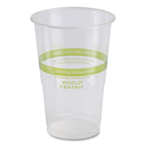 PLA CLEAR COLD CUPS, 9 OZ, CLEAR, 2,000/CARTON by World Centric