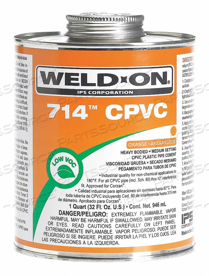 PIPE CEMENT ORANGE 32 OZ CPVC by Weld-On