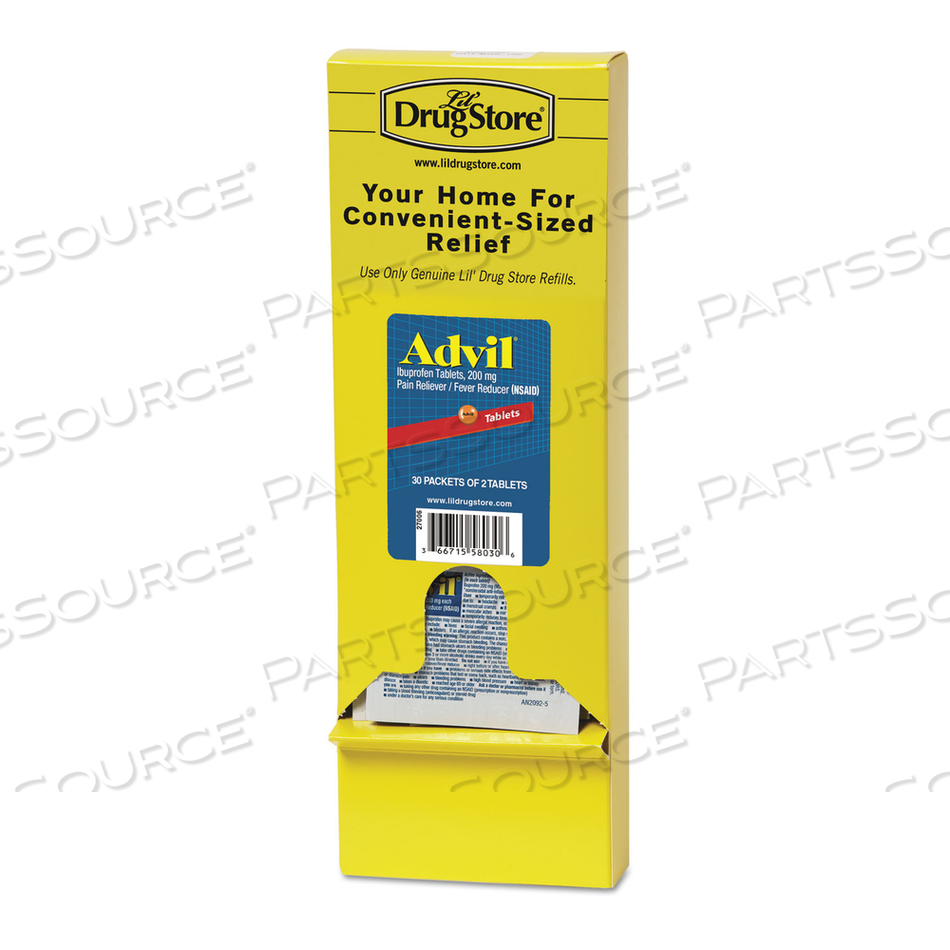 IBUPROFEN TABLETS, 200MG, REFILL PACK, TWO TABLETS/PACKET by Advil