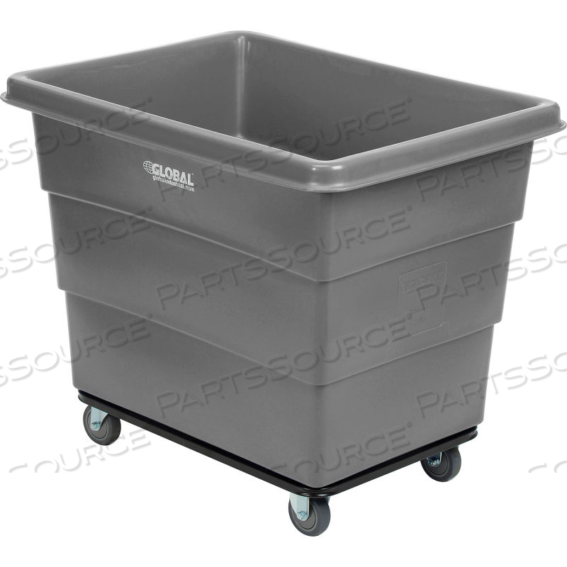 PLASTIC BULK BOX TRUCK, 12 BUSHEL, STEEL CHASSIS BASE GRAY by Approved Vendor