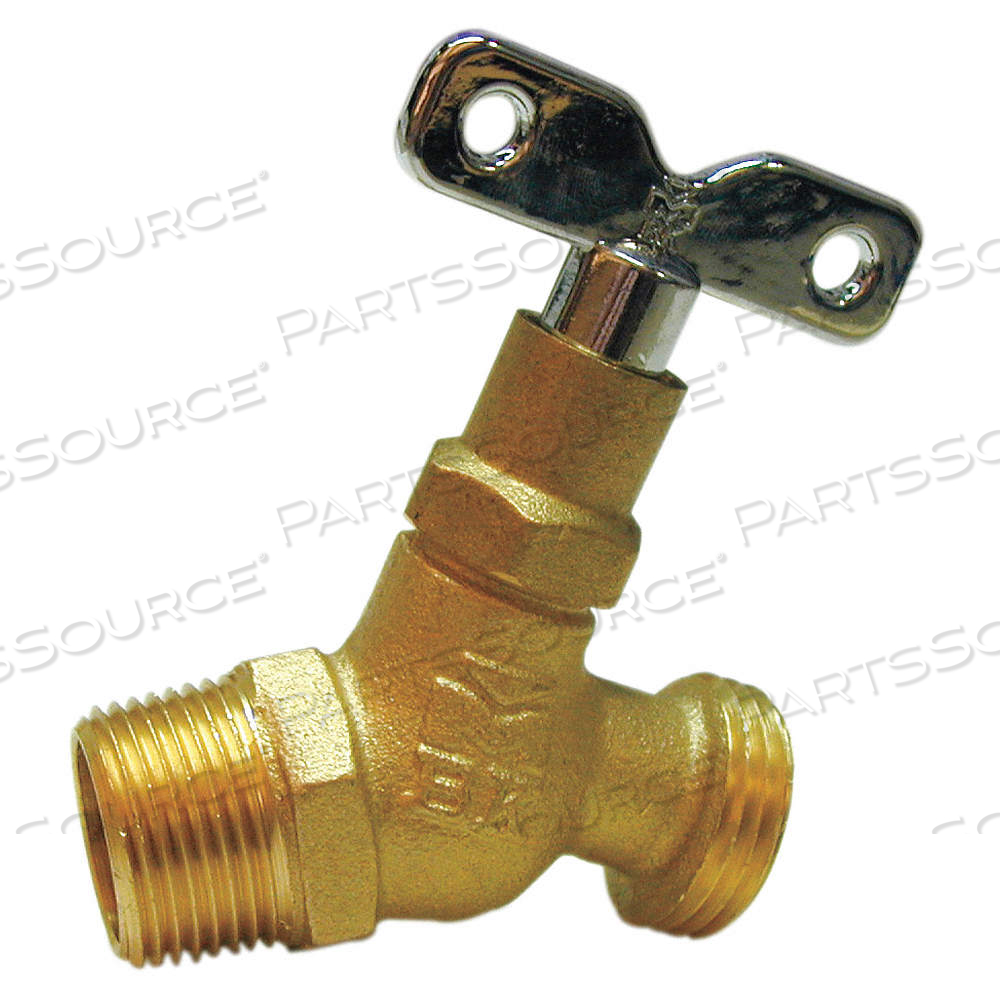 HOSE BIBB, LOOSE KEY, MNPT, NO KINK, CHROME PLATED, 1/2 IN INLET SIZE by Approved Vendor HOSE BIBB, LOOSE KEY, MNPT, NO KINK, CHROME PLATED, 1/2 IN INLET SIZE by Approved Vendor