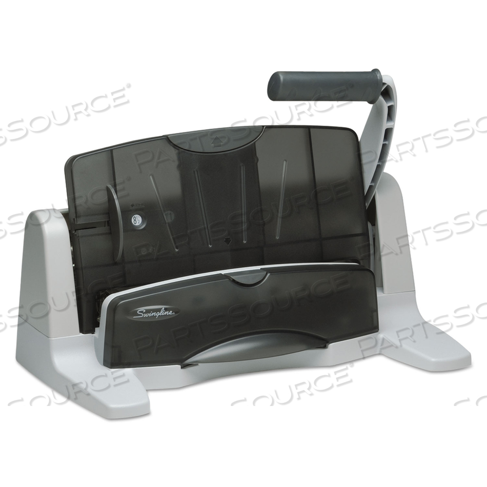 40-SHEET LIGHTTOUCH HEAVY-DUTY TWO- TO SEVEN-HOLE PUNCH, 9/32" HOLES, BLACK/GRAY by Swingline GBC 40-SHEET LIGHTTOUCH HEAVY-DUTY TWO- TO SEVEN-HOLE PUNCH, 9/32" HOLES, BLACK/GRAY by Swingline GBC