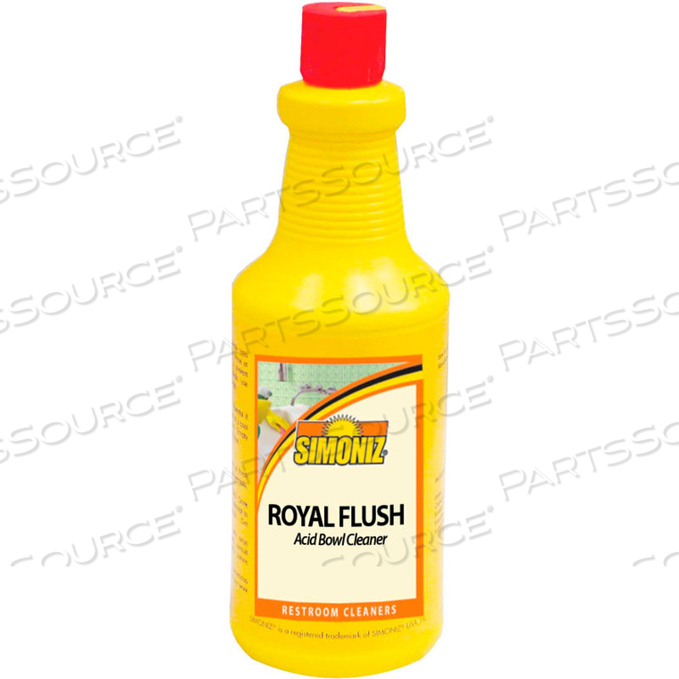 ROYAL FLUSH TOILET BOWL AND URINAL CLEANER 32 OZ. BOTTLE, 12/CASE 