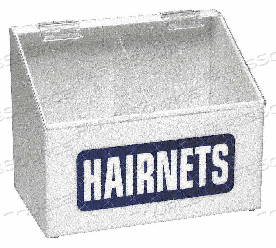 HAIRNET DISPENSER ARCYLIC WHITE by Brady Americas HAIRNET DISPENSER ARCYLIC WHITE by Brady Americas