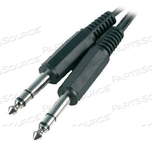 24-13949-AUDIO / VIDEO CABLE ASSEMBLY, 1/4" STEREO PHONE PLUG, 1/4" STEREO PHONE PLUG, 15 FT, 4.57 M by Approved Vendor