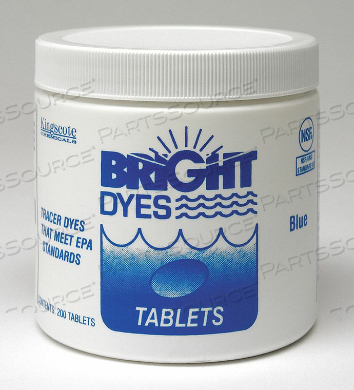 DYE TRACER TABLET FL BLUE PK200 by Bright Dyes