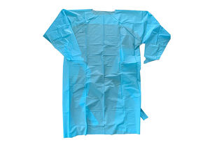 OVER-THE-HEAD PROTECTIVE PROCEDURE GOWN, ONE SIZE FITS MOST, BLUE, NONSTERILE, AAMI LEVEL 2, DISPOSABLE (15/BG) by Cypress