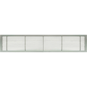 AG10 SERIES 4" X 12" SOLID ALUM FIXED BAR SUPPLY/RETURN AIR VENT GRILLE, BRUSHED SATIN by Giumenta Corp-Architectural Grille