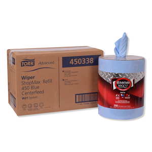 ADVANCED SHOPMAX WIPER 450, CENTERFEED REFILL, 9.9 X 13.1, BLUE, 200/ROLL, 2 ROLLS/CARTON by Tork