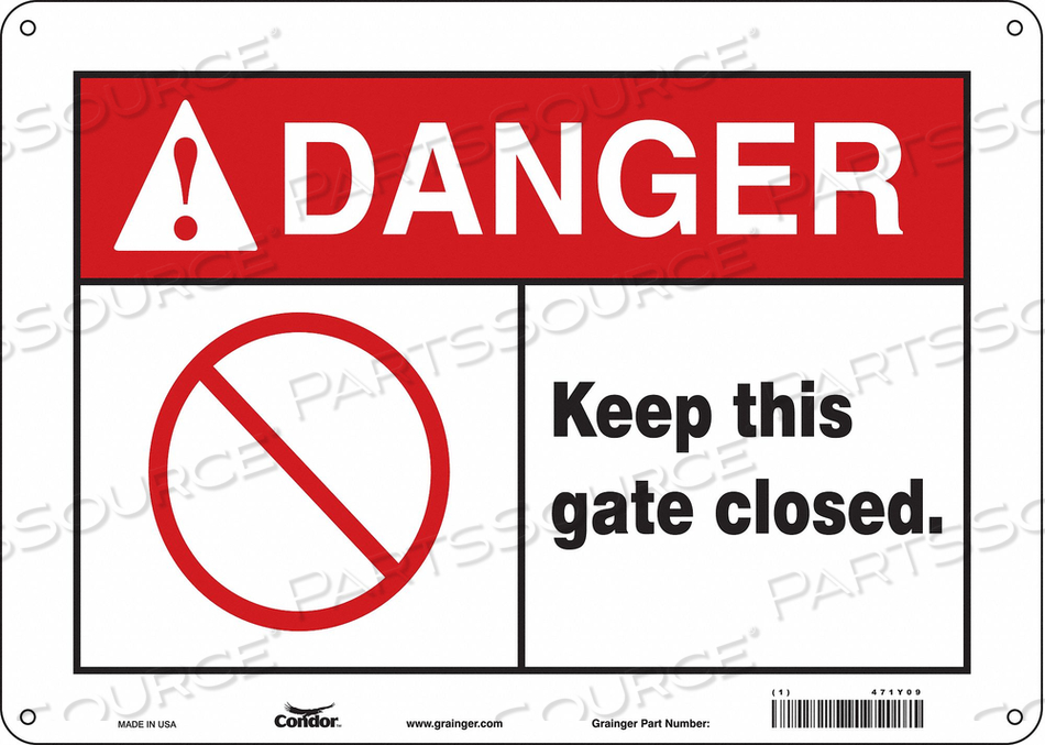 SAFETY SIGN 14 W X 10 H 0.055 THICK 