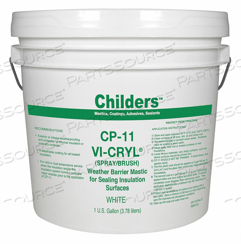 PIPE INSULATION 2 GAL MASTIC WHITE by ITW