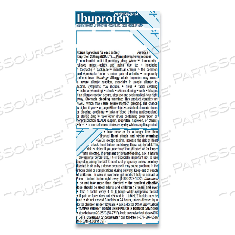 IBUPROFEN, 200 MG, REFILL PACK, TWO TABLETS/PACKET by Lil' Drug Store IBUPROFEN, 200 MG, REFILL PACK, TWO TABLETS/PACKET by Lil' Drug Store