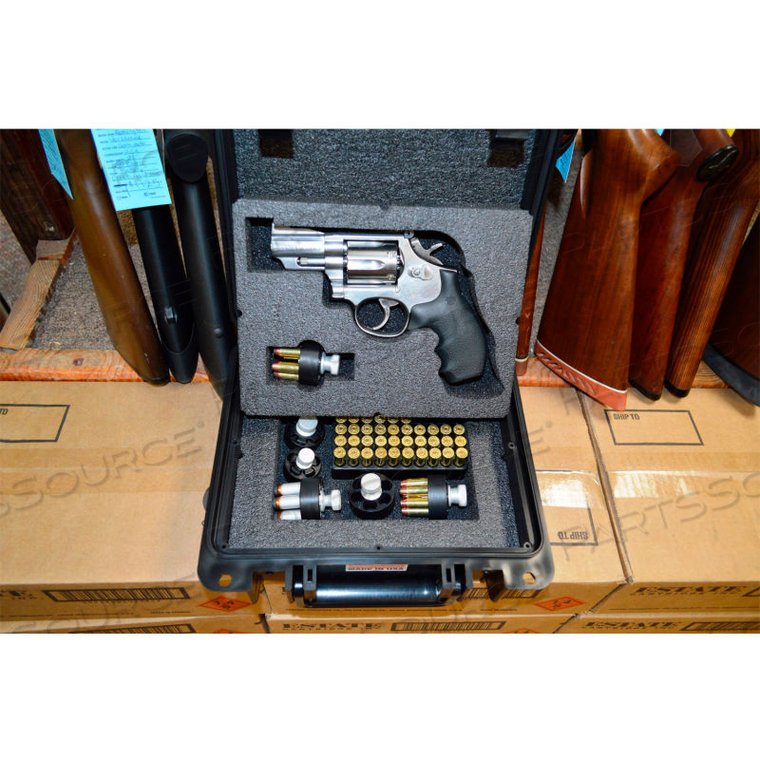 PISTOL CASE WITH RUGER & S&W INSERTS WATERTIGHT, 10-11/16X9-3/4X4-13/16 BLACK by Quick Fire Cases