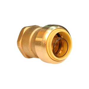 PROBITE 1/2" X 3/4" FNPT LEAD FREE BRASS STRAIGHT FEMALE COUPLING by Quick Fitting Inc