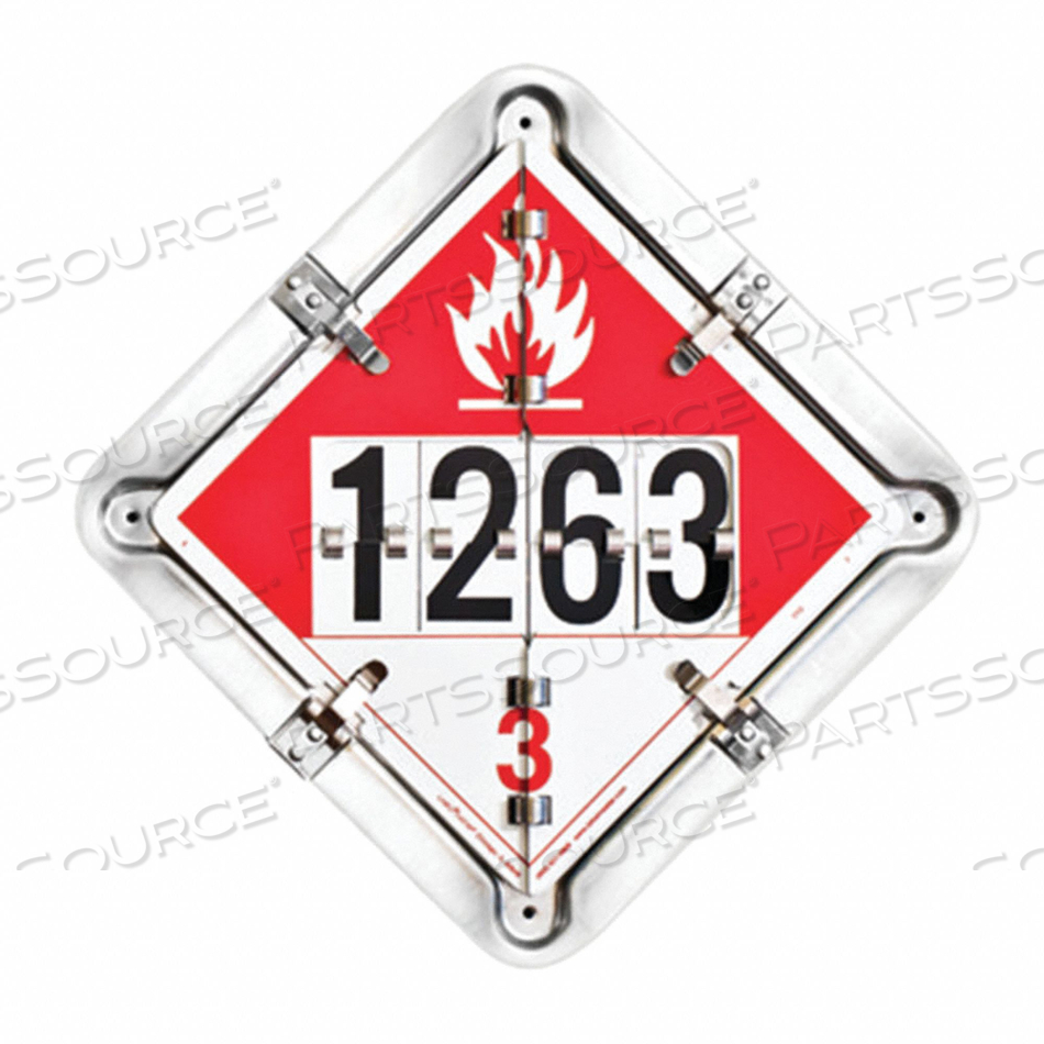 FULL FRAME FLIP PLACARD HOLDER 13-1/2 H by Labelmaster