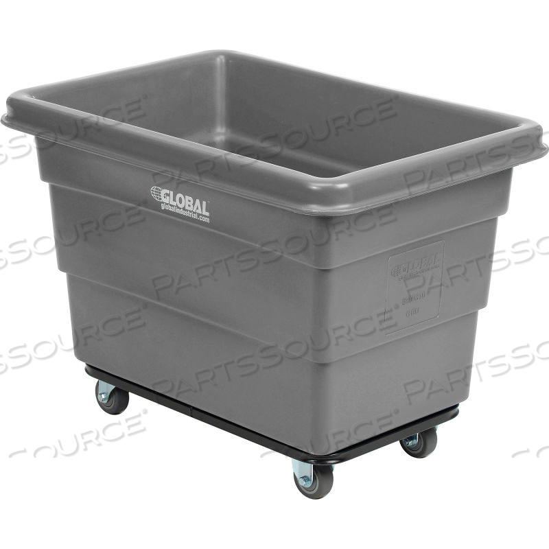 PLASTIC BULK BOX TRUCK, 6 BUSHEL, STEEL CHASSIS BASE, GRAY by Approved Vendor