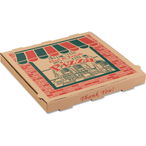 CORRUGATED PIZZA BOXES, 10"WX 10"DX 1-3/4"H, KRAFT, 50/CARTON by Arvco Containers