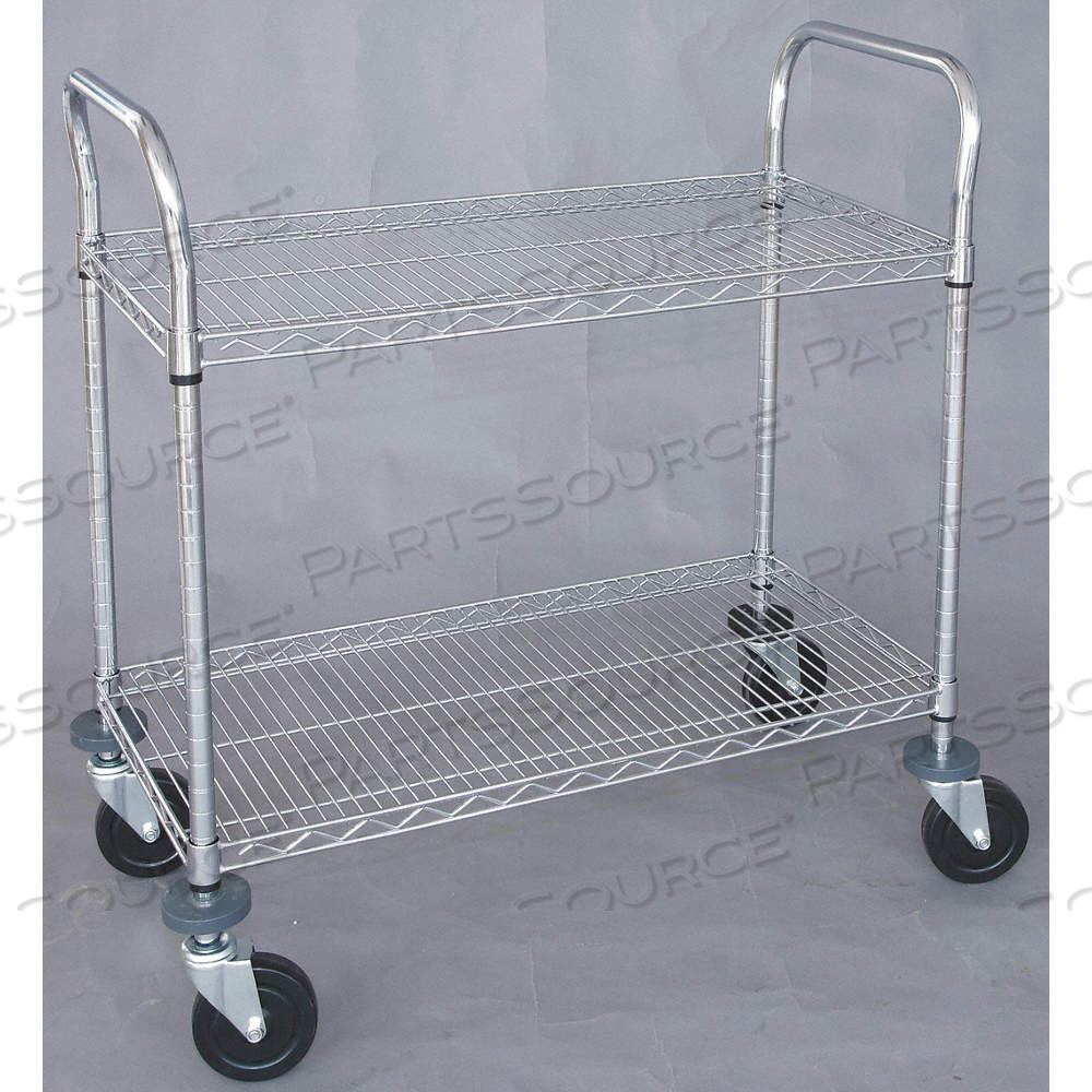 UTILITY CART WITH SHALLOW LIPPED WIRE SHELVES, 600 LB LOAD CAPACITY, (4) SWIVEL by Approved Vendor UTILITY CART WITH SHALLOW LIPPED WIRE SHELVES, 600 LB LOAD CAPACITY, (4) SWIVEL by Approved Vendor