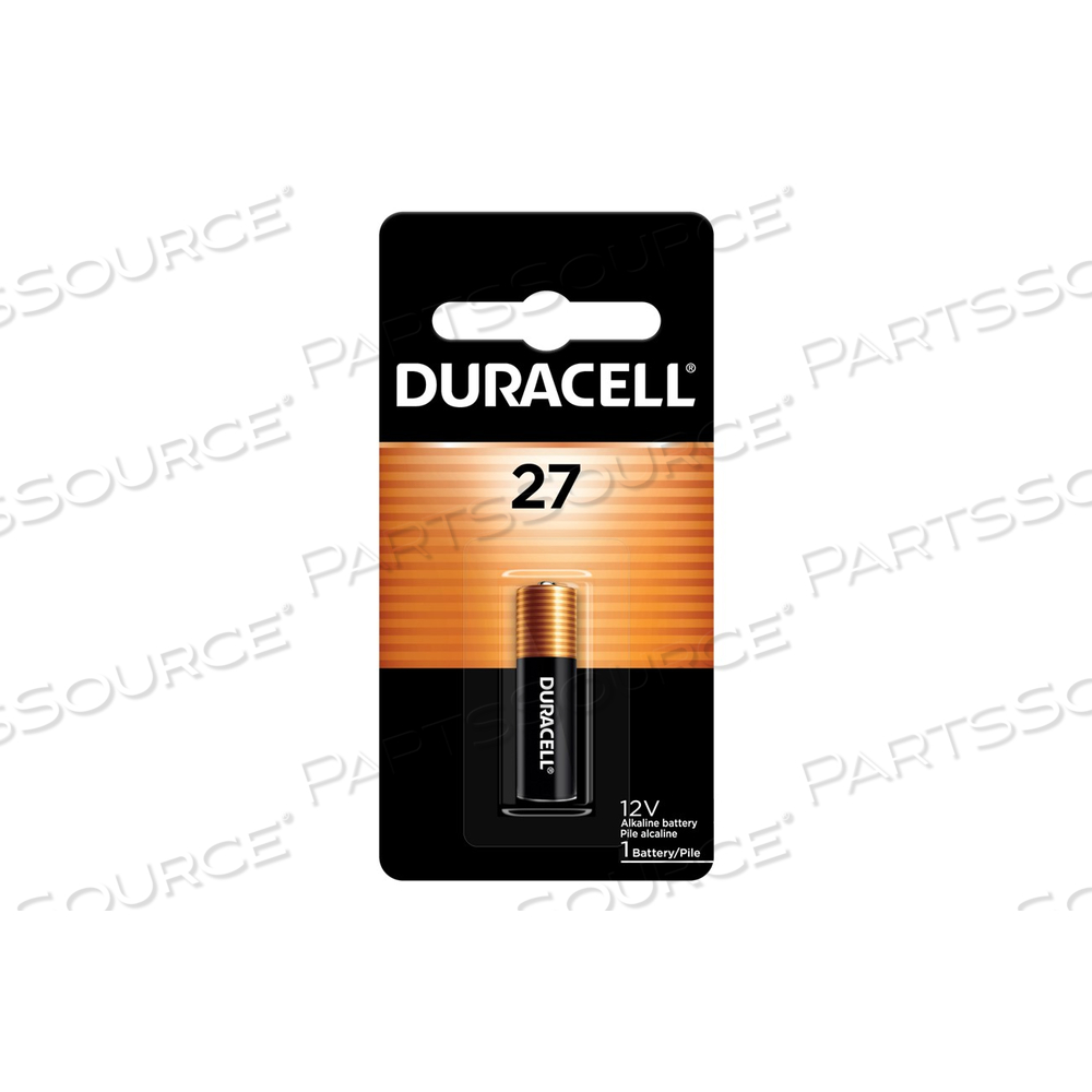 MN27BPK09 DURACELL, SPECIALTY BATTERY, MN27, 12 V, ALKALINE, 1PK, 1PK 