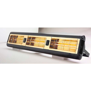 ALPHA SERIES H3 INFRARED HEATER - 4.5KW 208-240V WITH LOW LIGHT CANDEL BULB - BLACK by Solaira