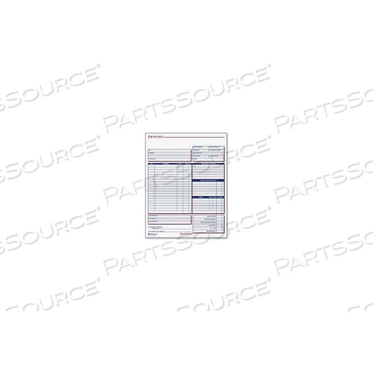 JOB INVOICE UNIT SET, 2-PART, CARBONLESS, 8-1/2" X 25-7/16", 100 SETS/PACK by Adams