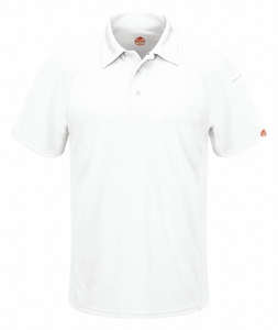 SHORT SLEEVE POLO M WHITE 5 OZ POLYESTER by VF Imagewear, Inc.