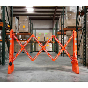 MULTI-GATE EXPANDABLE PORTABLE BARRICADE, ORANGE & WHITE, WITH CONNECTOR by Mlr International