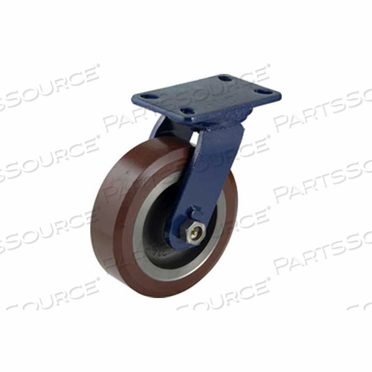 R-600 SERIES SWIVEL PLATE CASTER - SEMI-STEEL 6"DIA. 3000 CAP. LB. 