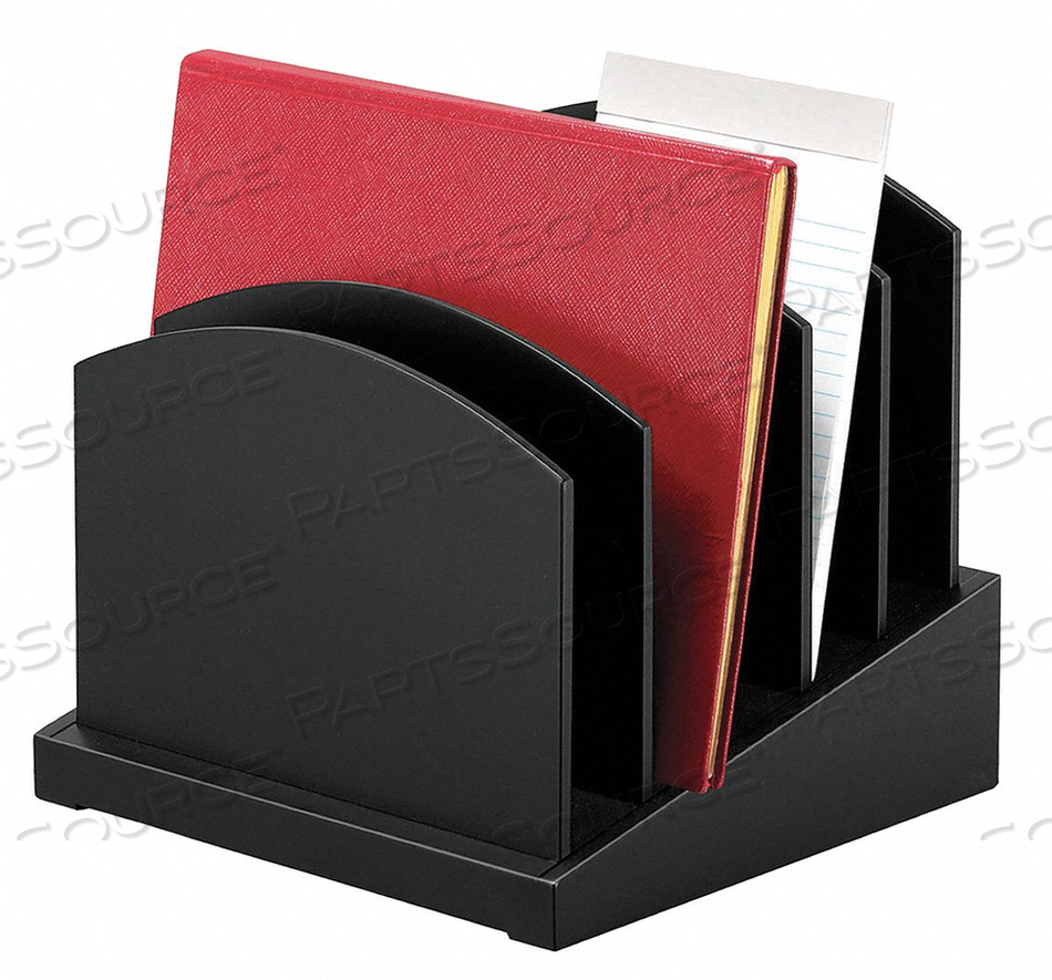 INCLINE FILE WITH 6 DIVIDERS BLACK by Victor Technology, LLC
