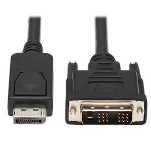 10FT DISPLAYPORT DVI-D MALE/MALE LATCHES SINGLE LINK CABLE ADAPTER - BLACK by Tripp Lite