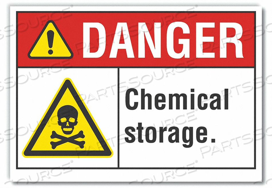 DANGER SIGN 14 W X 10 H 0.001 THICK by Lyle Signs Inc.